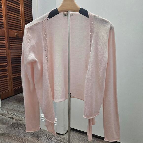 Women's/ Juniors Collection X11X LTD Pink Open Cardigan Blouse Size Small - Picture 2 of 5